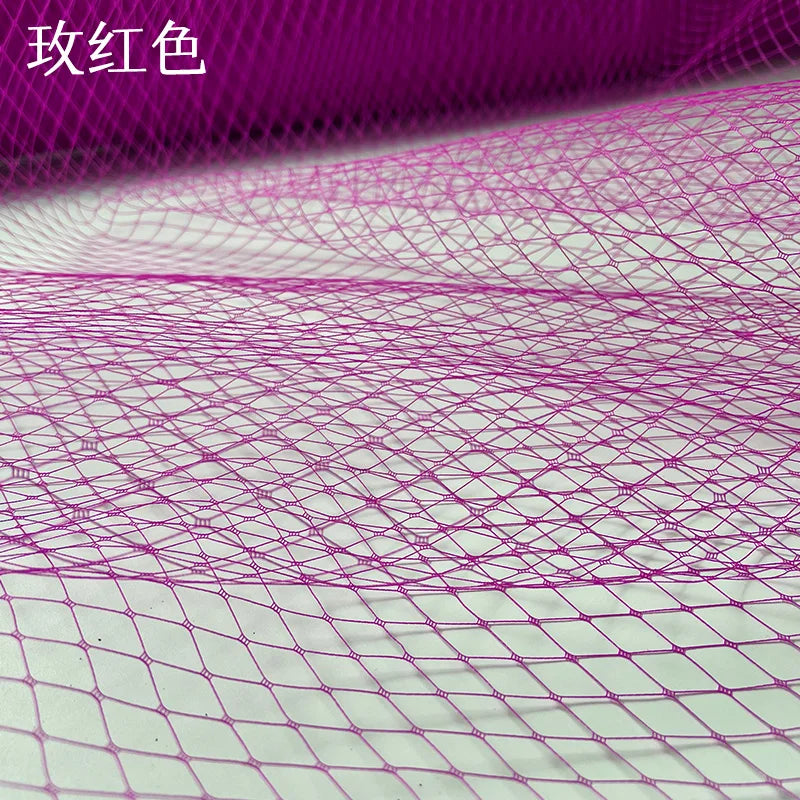 صنع يدوي من نسيج شبكي صلب على شكل ماسة، عصابة رأس مجوفة ذات عيون كبيرة، قبعة علوية، خيوط، تصميم ملابس مصنوع يدويًا