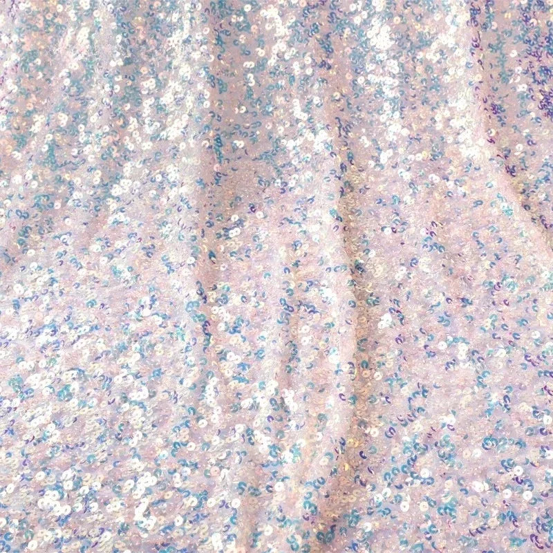5MM Sequin Bead Elastic Mesh Fabric - Stage Clothing Material 120cm