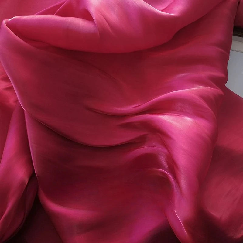 Soft and Shiny Metallic Cool Breeze Satin with Texture Suitable for Wedding Dresses Formal Gowns Designer Clothing Fabrics