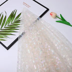 Colorful Sequin Mesh Fabric - Vibrant for Bridal & Children's Wear