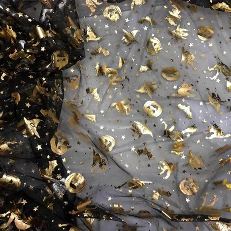 شبكة شفافة مطبوعة على شكل شبكة عنكبوتية لتزيين ملابس الأطفال في الهالوين