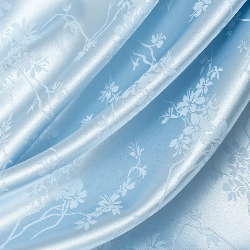 قماش ساتان أسيتات مقلد ناعم من الجاكار - خامة فاخرة، 145 سم