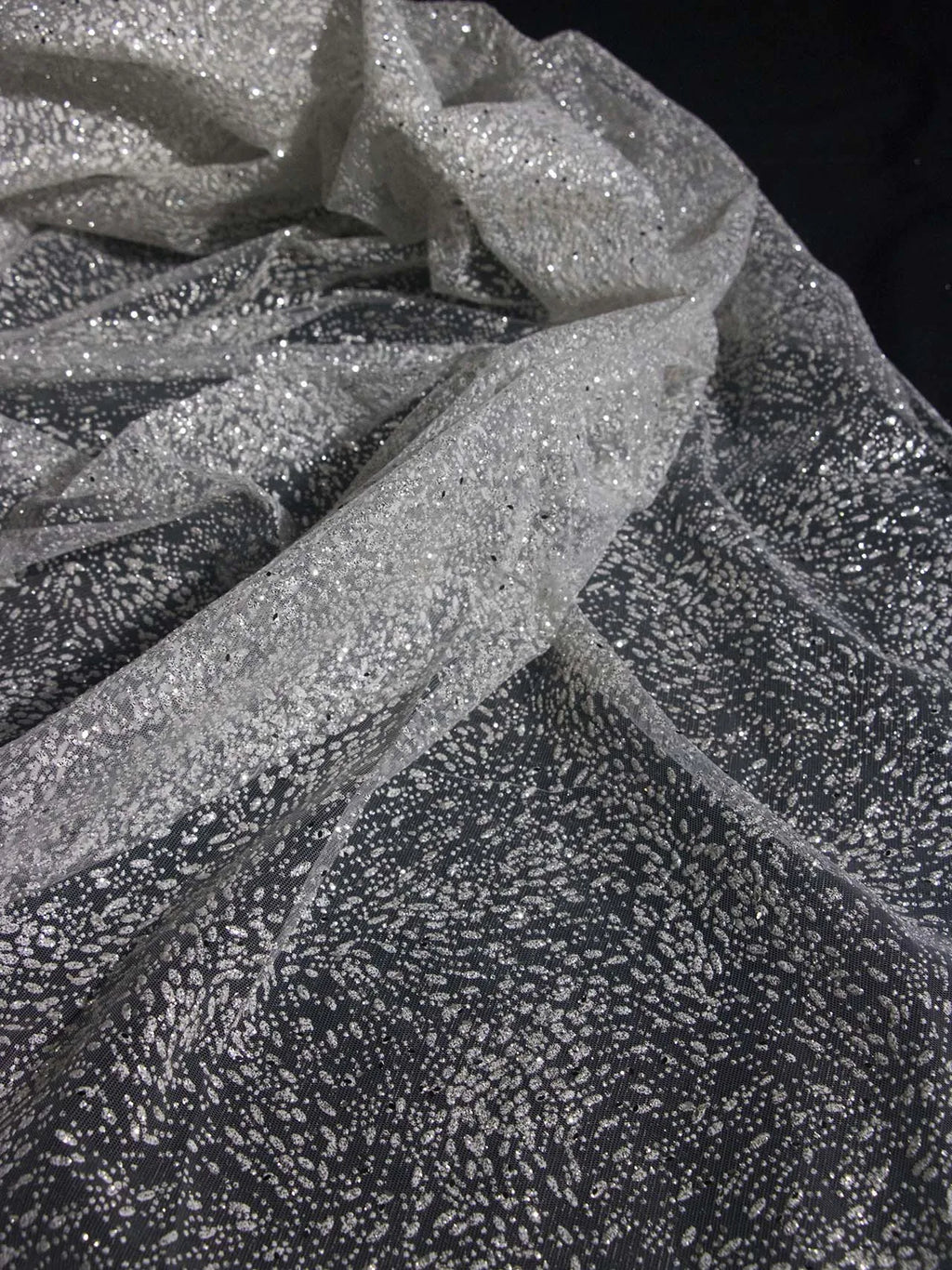 Sequin Sparkle Dot Tulle - Transparent for Wedding Dress & Stage Costume - fabric photo 5