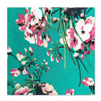 Satin Silk Floral Fabric Smooth Glossy Texture For Headwraps Sleepwear Home Textiles Cheongsam Robe Material Fabric