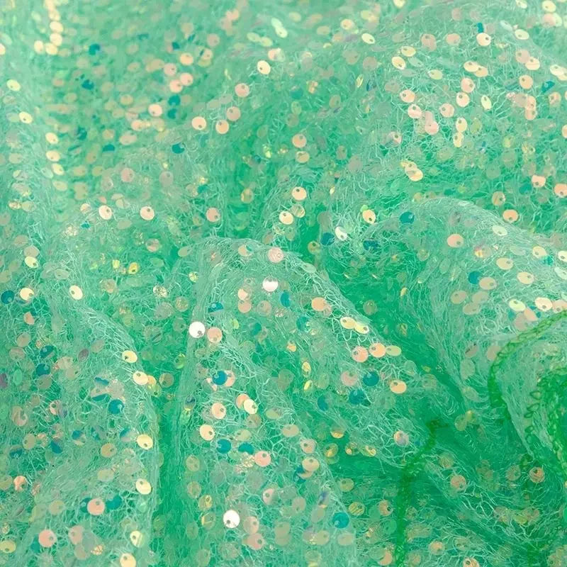 5MM Crystal Sequin Embroidered Lace - Stage Performance DIY Fabric
