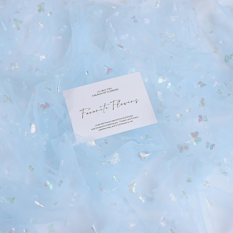 قماش شبكي ملون على شكل فراشة مناسب لتزيين حفلات الزفاف وفساتين الشيفون والتنانير والإكسسوارات وما إلى ذلك