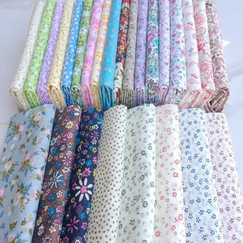 Tela de algodón puro con estampado floral campestre para ropa de bebé, vestidos, costura hecha a mano, acolchado DIY y manualidades de algodón suave.