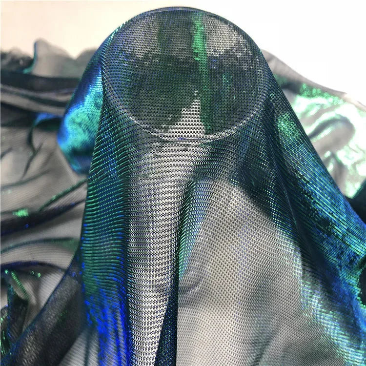 Color Changing Lurex Mesh Net Fabric - Shiny Iridescent Material