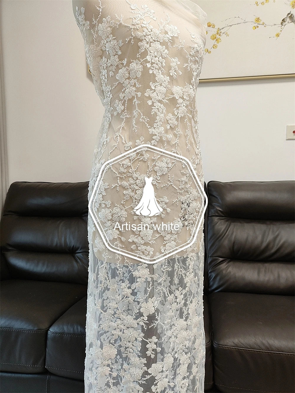 Nueva industria pesada, cuentas de uñas, cola de pez avanzada, bordado de encaje, tela, bordado de cuentas, vestido de novia, bricolaje, hecho a mano