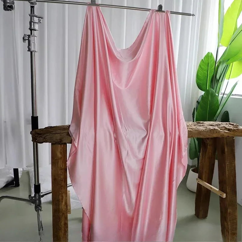 قماش حرير ساتان مرن - مادة ناعمة لامعة 145 سم