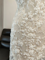 Nueva industria pesada, cuentas de uñas de alta gama, cola de pez, bordado, tela de encaje, flor, brillo, vestido de novia, hecho a mano, bricolaje