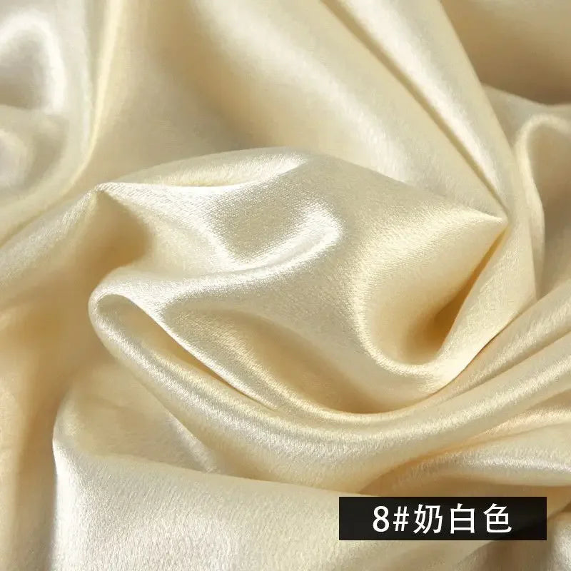 قماش ساتان كريستالي سميك لامع - مادة ستارة فستان بلون واحد