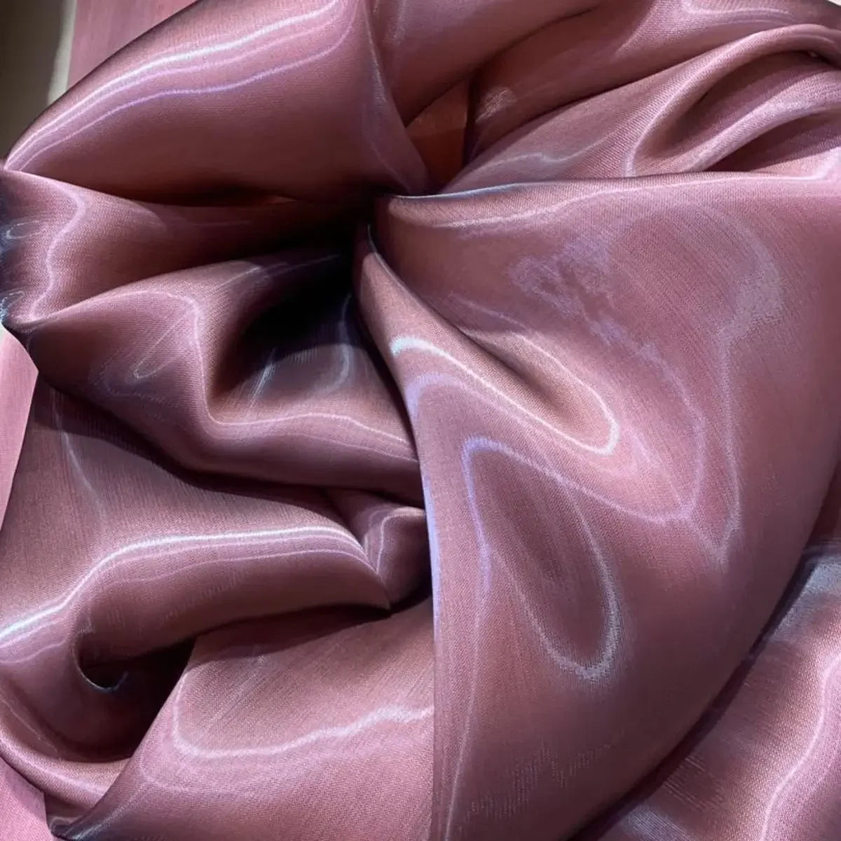 TR Satin Fabric - Liquid Organza Glow Lustrous Wedding Dress Material