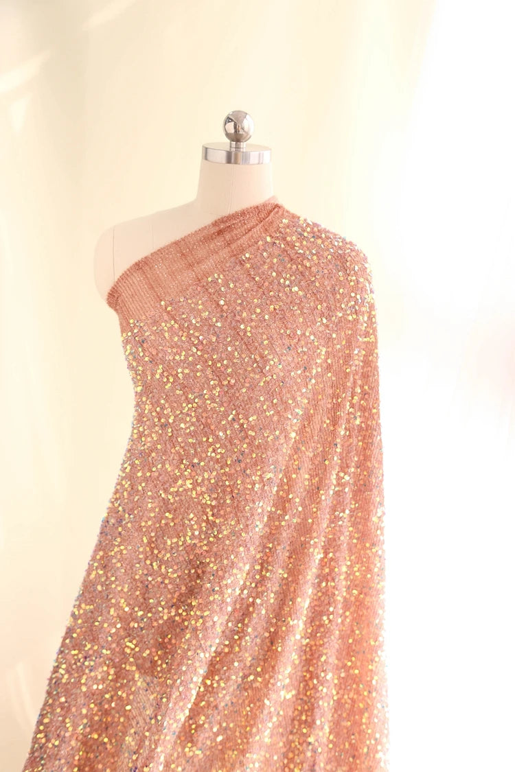 Colorful sequins, embroidered lace fabric, clothing accessories, dresses, children's clothing design, DIY handmade materials