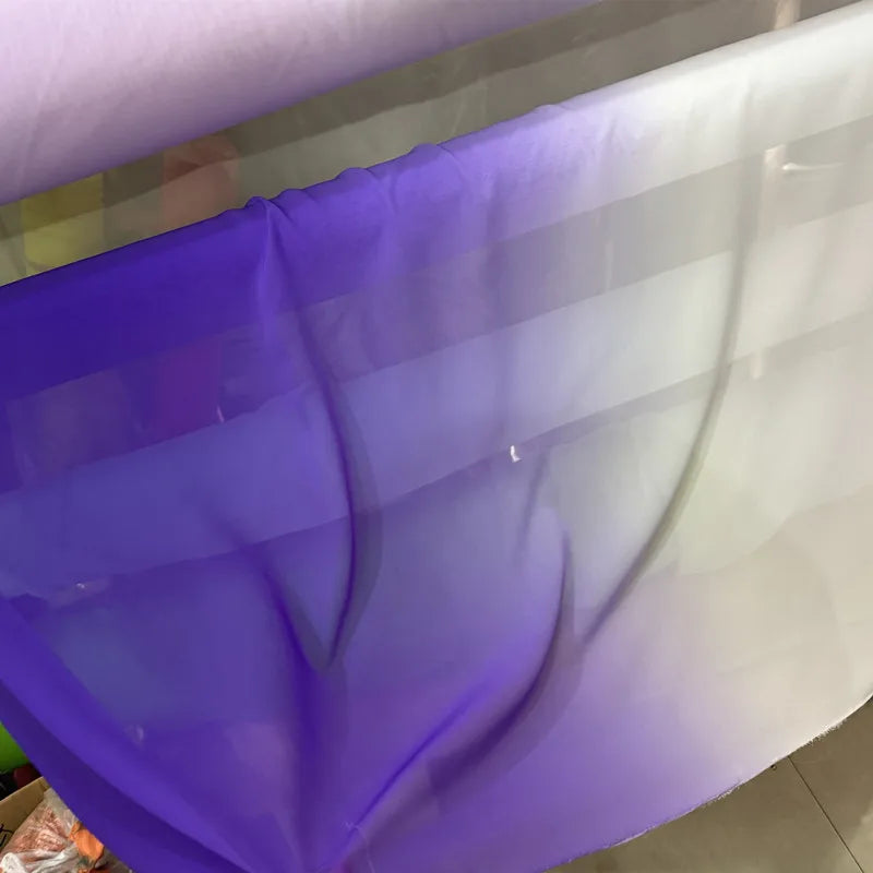 Red Yellow Green Gradient Chiffon Printed Fabric, Pleated Skirt Stage Dress Wedding Dress Decoration Children's Clothing Fabric