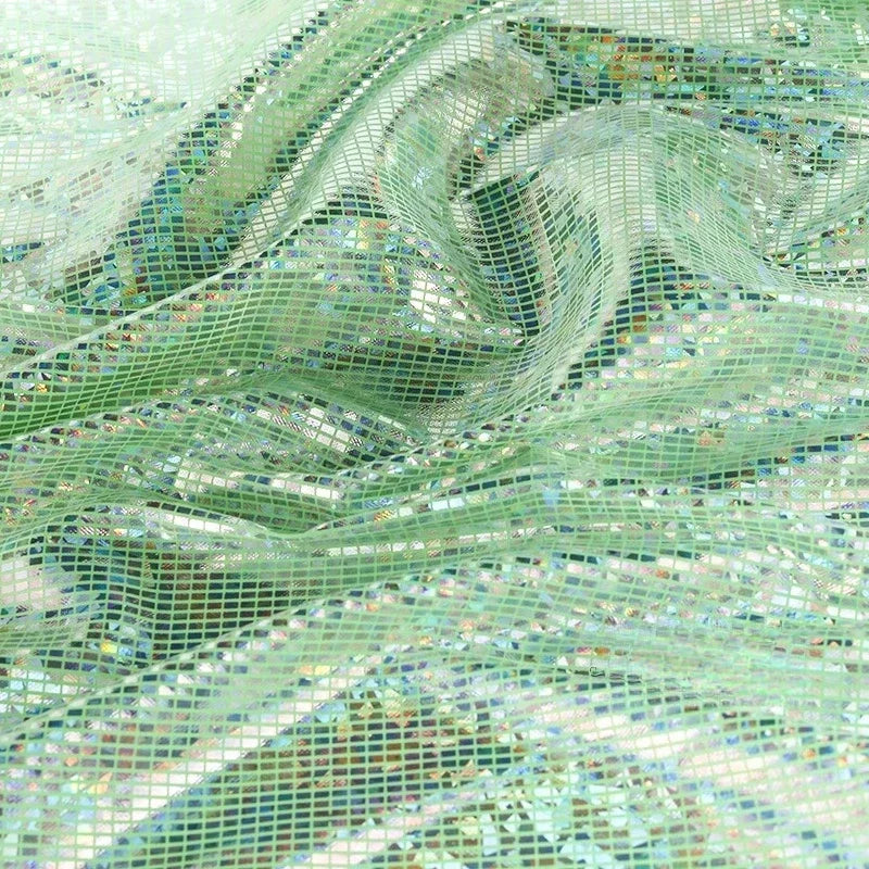 Laser Iridescent Shiny Hot Stamping Block Fabric Sewing Stage Performance Costumes Background Decoration Designer Fabric