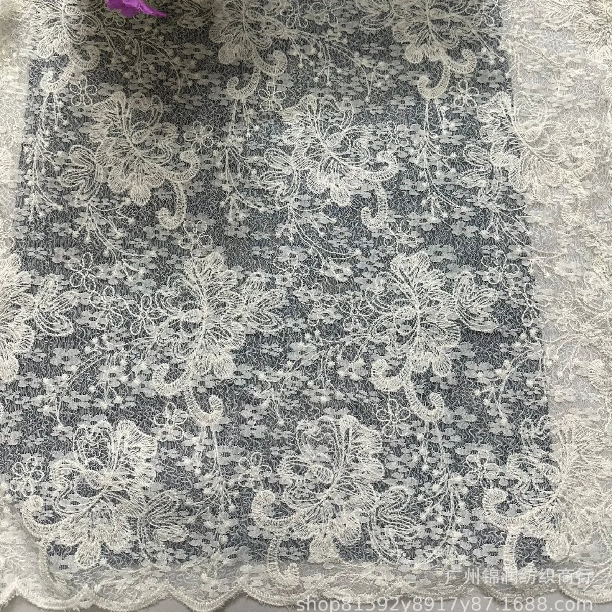 2025 lace cotton thread embroidery fabric fresh and light mesh embroidery fabric DIY wedding dress and evening gown material