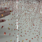 Red Sequin Mesh Fabric - Evening Dress Wedding Gown Party Couture Material