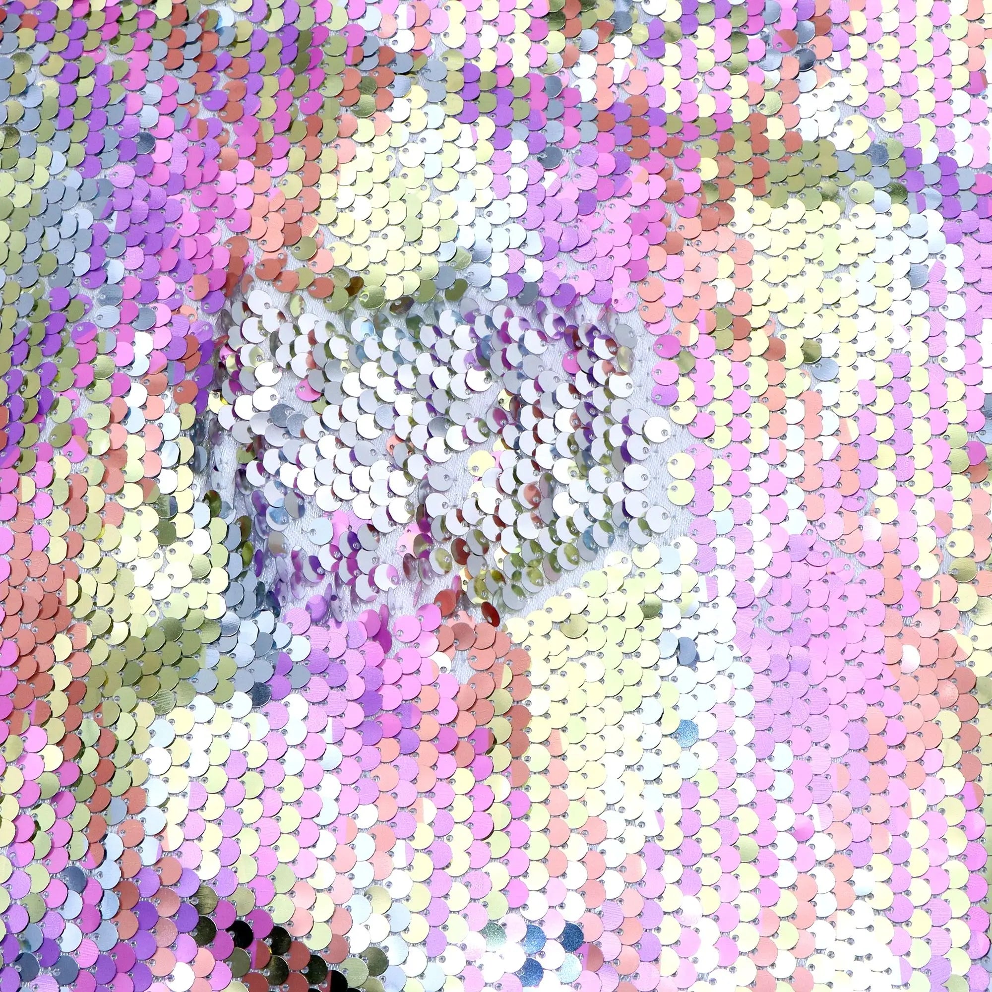 Tela reversible con lentejuelas para vestido de noche, de dos colores, para manualidades creativas, con lazo para el pelo, para bolso o bolso.