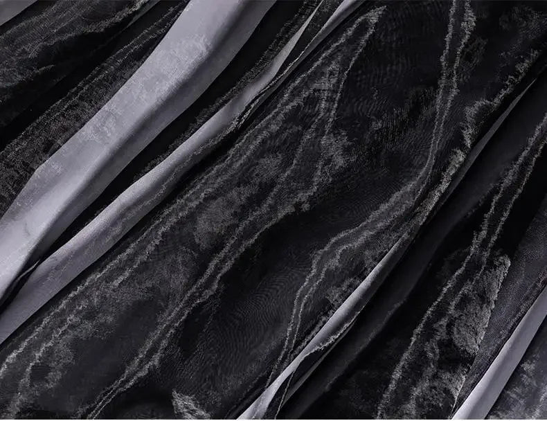 Gradient Color Laser Organza Fabric - Sheer Ombre Material 150cm