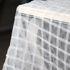 قماش شبكي ناعم من التول ثلاثي الأبعاد باللون الأبيض - فستان الأميرة توتو، الخامة 140 سم