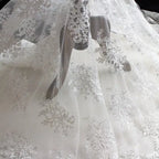 عظمة سيارة، خرز مطرز، رموش، دانتيل، دانتيل، صناعة يدوية، عروس، حجاب زفاف، إكسسوارات، قماش ستائر عصري