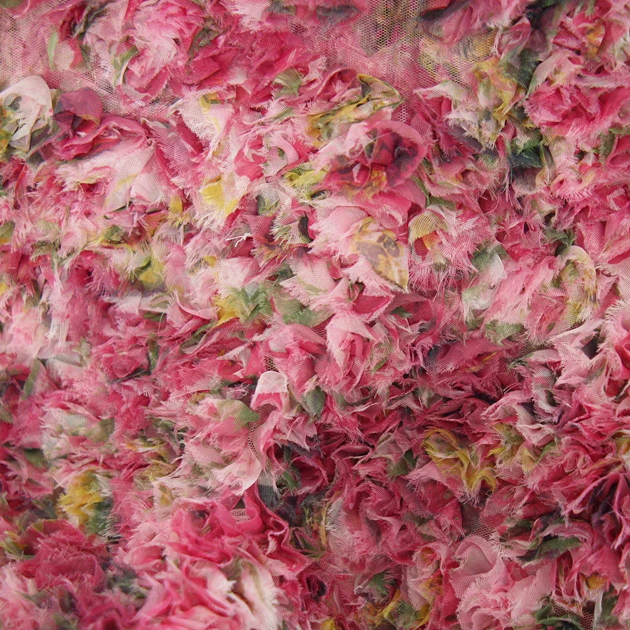 Three Dimensional Floral Mesh Fabric Layered Petal Tulle Fabric For Dress Gown Handmade Craft DIY Stage Performance Decoration