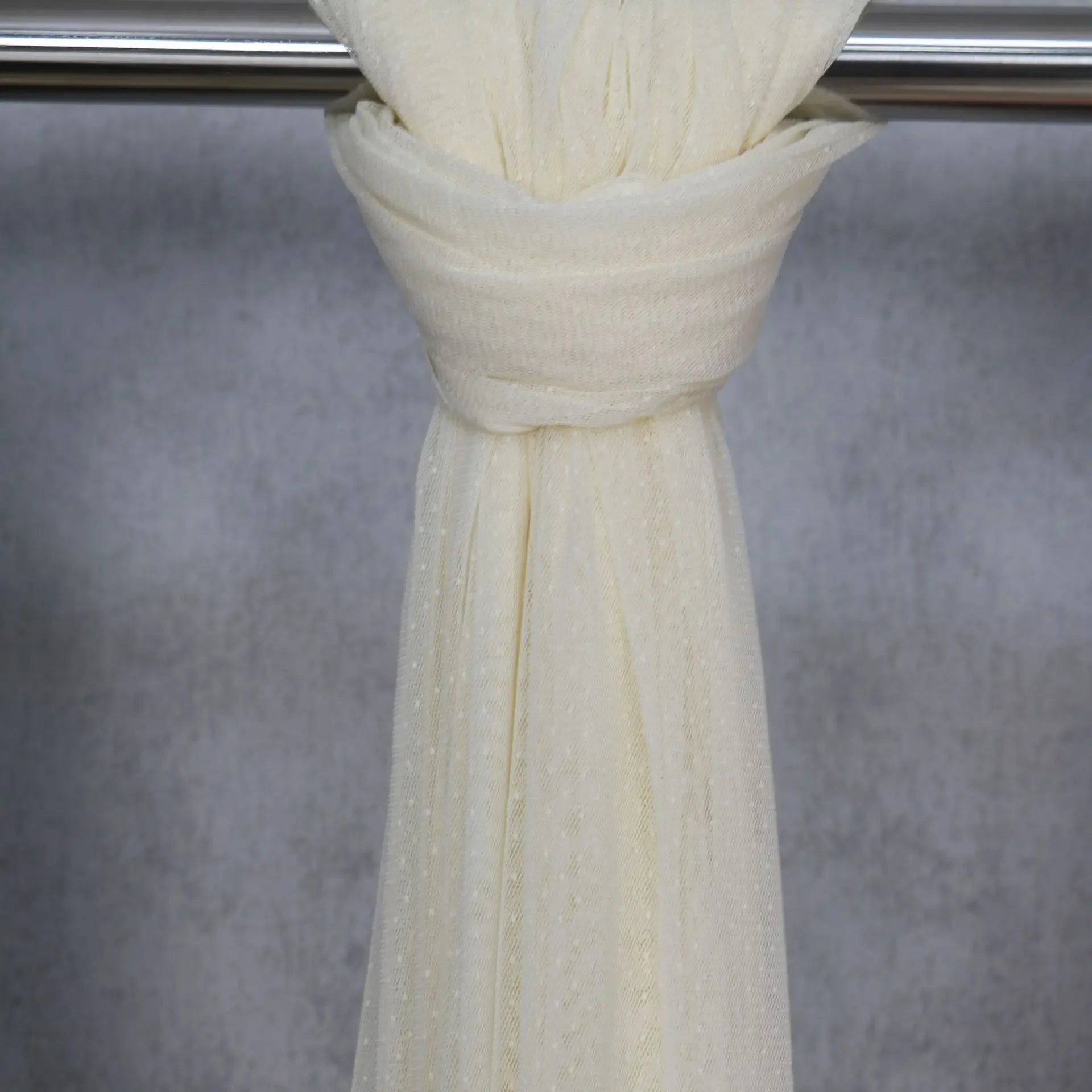 Polka Dot Mesh Organza Fabric - Refined Sheer Material