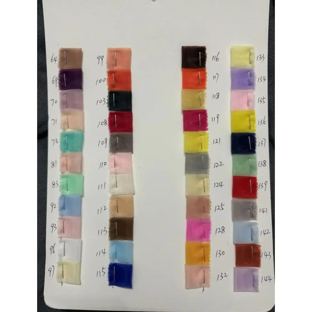 High-density Yarn Organza Fabric 5050 Matte Brocade Polyester Glass Yarn Dress Wedding Dress Women's Fabric Home Handmade