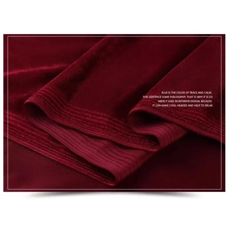 High Quality Velvet Solid Color Elastic Fabric - Luxurious Material 150cm