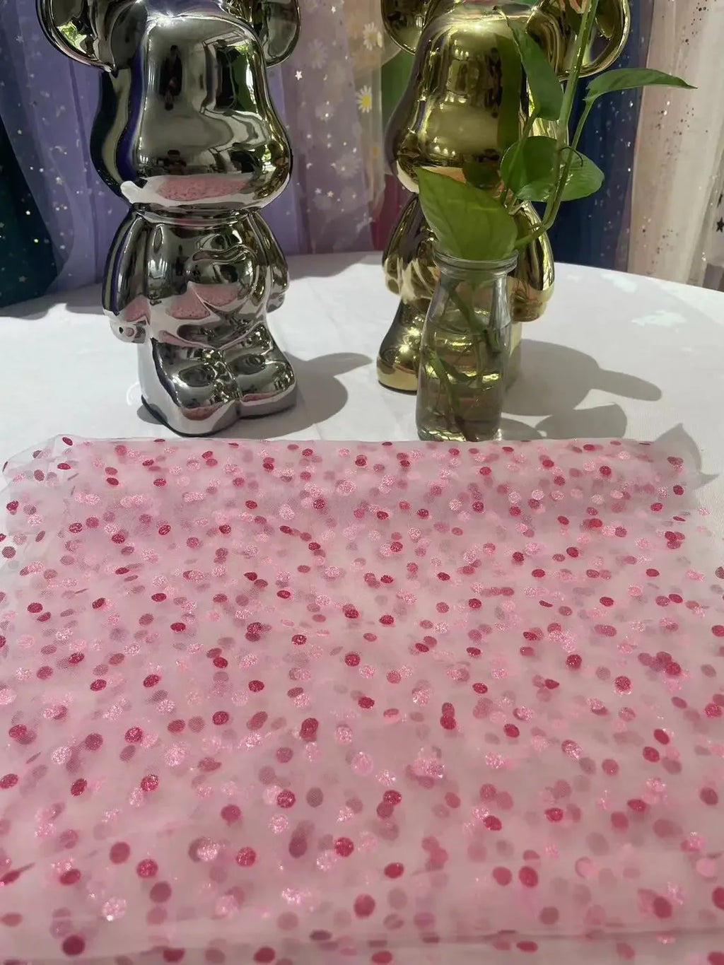 Soft Dot Mesh Tulle Fabric - Transparent Sheer Dress Material