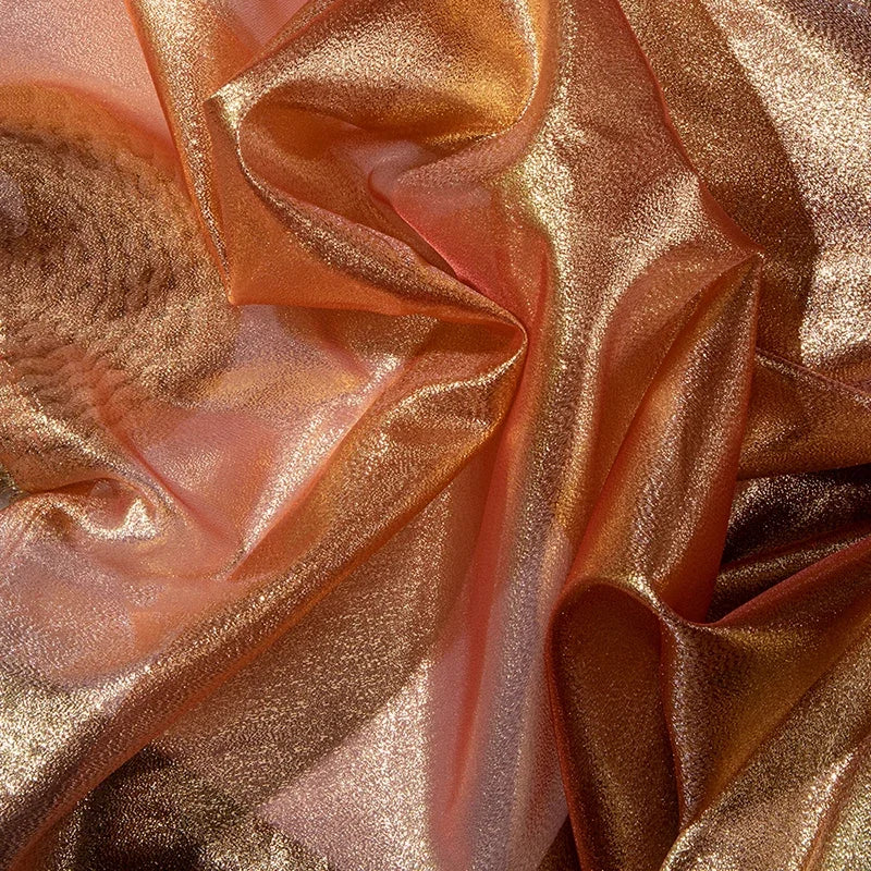 أزرق أسود أحمر وردي لامع شفاف قليلاً من الأورجانزا فستان زفاف فستان سهرة زي مسرحي قماش مزخرف