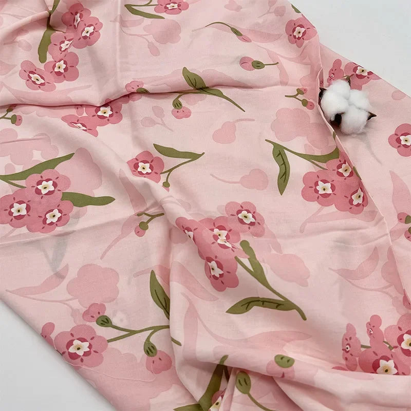 قماش قطني كتان مطبوع بنمط زهور فنية مرسومة بالزيت لخياطة غطاء الطاولة والستائر والديكور الداخلي