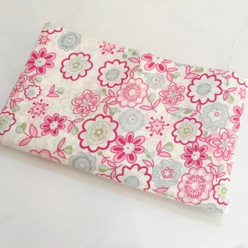 Tela de algodón puro con estampado floral campestre para ropa de bebé, vestidos, costura hecha a mano, acolchado DIY y manualidades de algodón suave.
