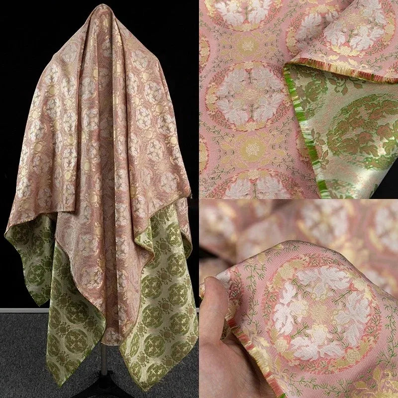 Luxury Jacquard Brocade Embroidered - Hanfu Qipao Designer Fabric