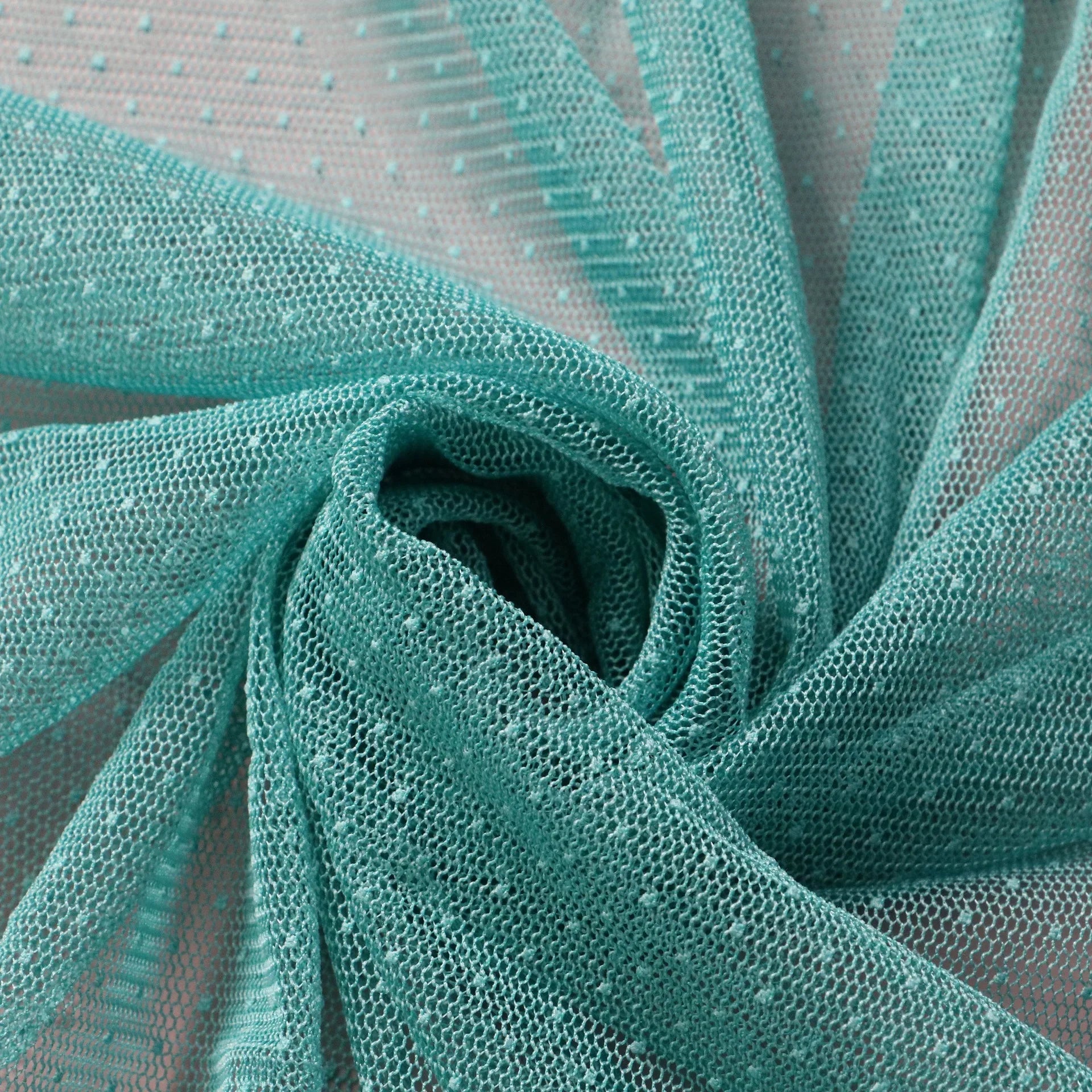 Polka Dot Mesh Organza Fabric - Refined Sheer Material