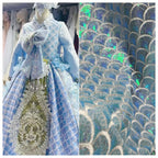 Iridescent Mermaid Sequin Mesh - Holographic Fish Scale Fantasy Fabric