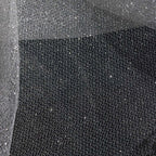 فستان زفاف رسمي مطرز بقماش شبكي أبيض لامع فضي اللون، إكسسوارات مصممة يدويًا