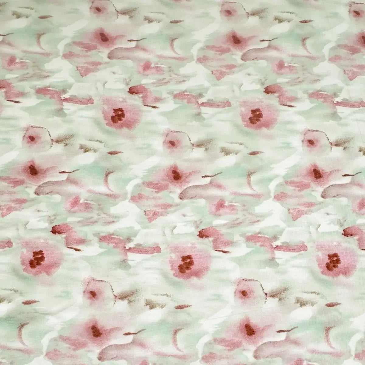 Cotton Floral Gradient Powder Green Cheongsam Dress For Spring/summer Soft Lightweight Skin Brightening Fabric