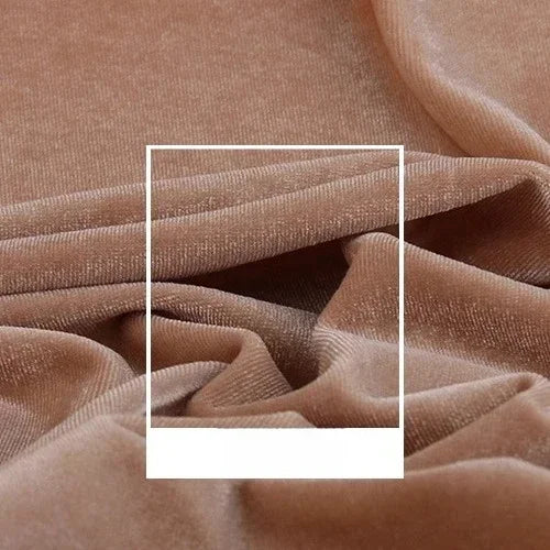 High Quality Velvet Solid Color Elastic Fabric - Luxurious Material 150cm