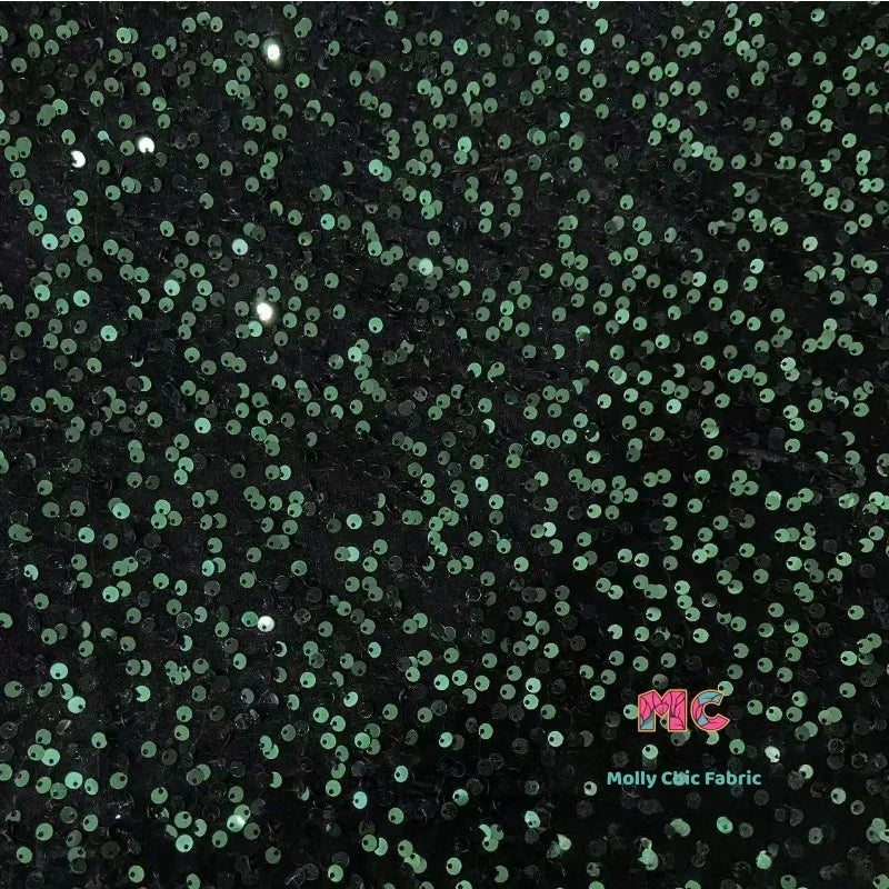 Tela elástica de terciopelo con lentejuelas y bordado tridimensional para costura de vestidos de noche y ropa.