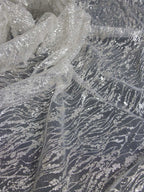 Tela de malla de polvo plateado en aerosol blanco de alta calidad para costura, decoración de bodas y bricolaje, ropa de alto rendimiento