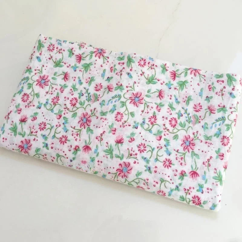 Tela de algodón puro con estampado floral campestre para ropa de bebé, vestidos, costura hecha a mano, acolchado DIY y manualidades de algodón suave.