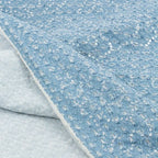 Sequined Embroidered Washed Denim Fabric - Thick Material 137cm