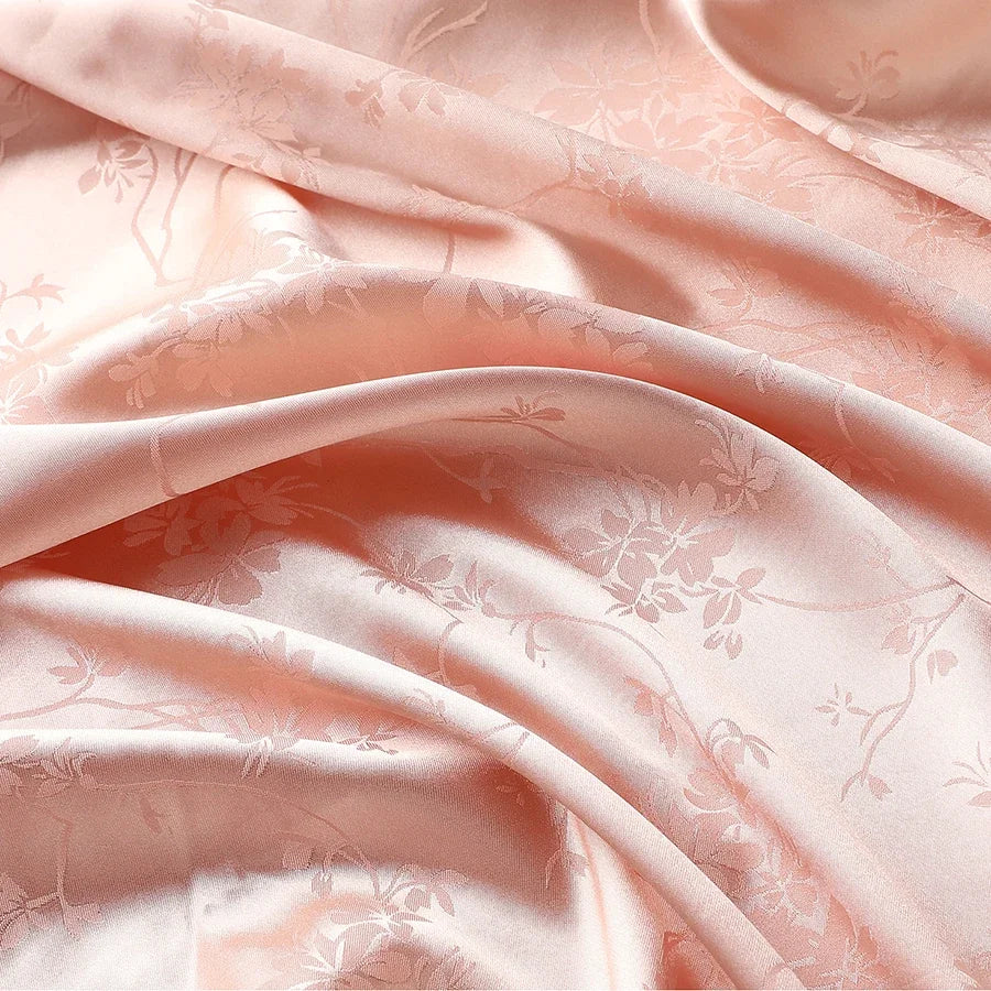 Tela de satén jacquard floral en relieve, suave y brillante, ideal para vestidos de noche, trajes de novia, qipao tradicional, manualidades DIY.