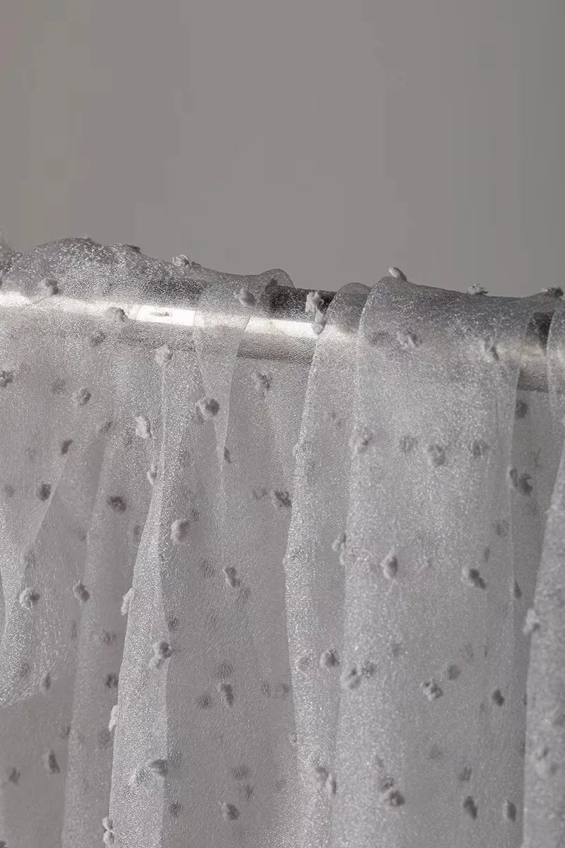 فستان زفاف من قماش الجاكار من الأورجانزا بنقاط الفقاعات، ملابس أطفال، تنورة منفوشة، ملابس أطفال، إكسسوارات يدوية، قماش مزهر