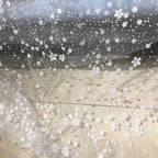 Renewal 3D Snowflake Flower Glitter Silver Spray Transparent Tulle Fabric for Home Decor Wedding Dress Making