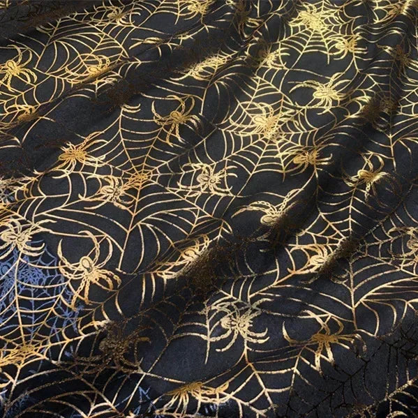 شبكة شفافة مطبوعة على شكل شبكة عنكبوتية لتزيين ملابس الأطفال في الهالوين