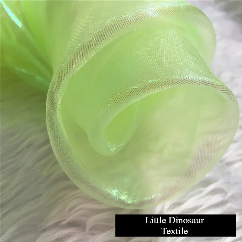 شبكة سيمفونية مشفرة، خيوط زجاجية، نسيج مسطح ملون، خيوط حرير لامعة، ملابس، ديكورات زفاف، ملابس أطفال، قماش زفاف