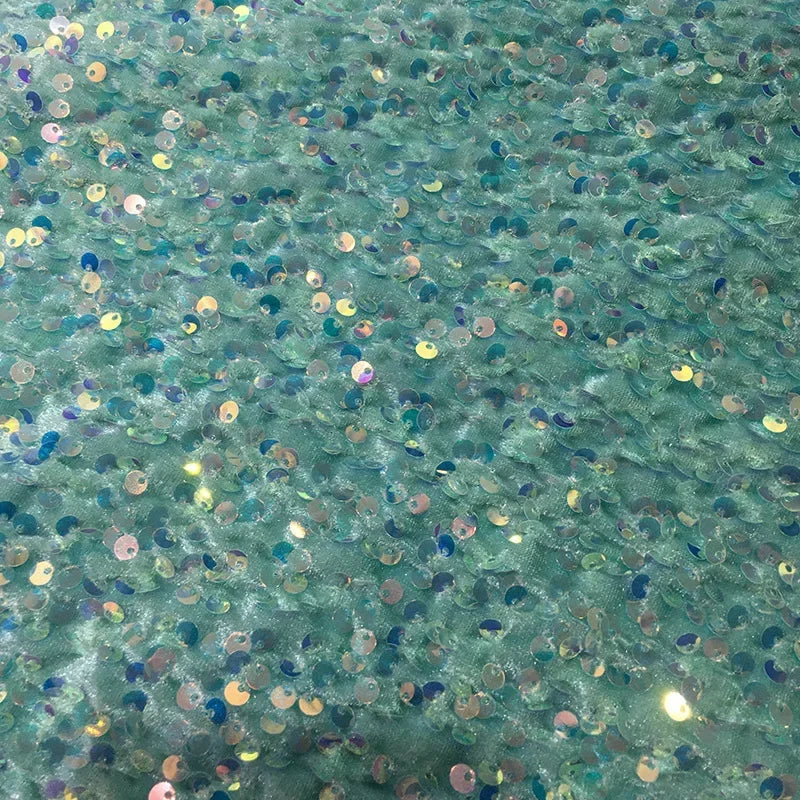 Tela de terciopelo de 32 colores, con lentejuelas de 3 mm, para vestidos de noche, trajes de escenario, manteles, sombreros y accesorios.